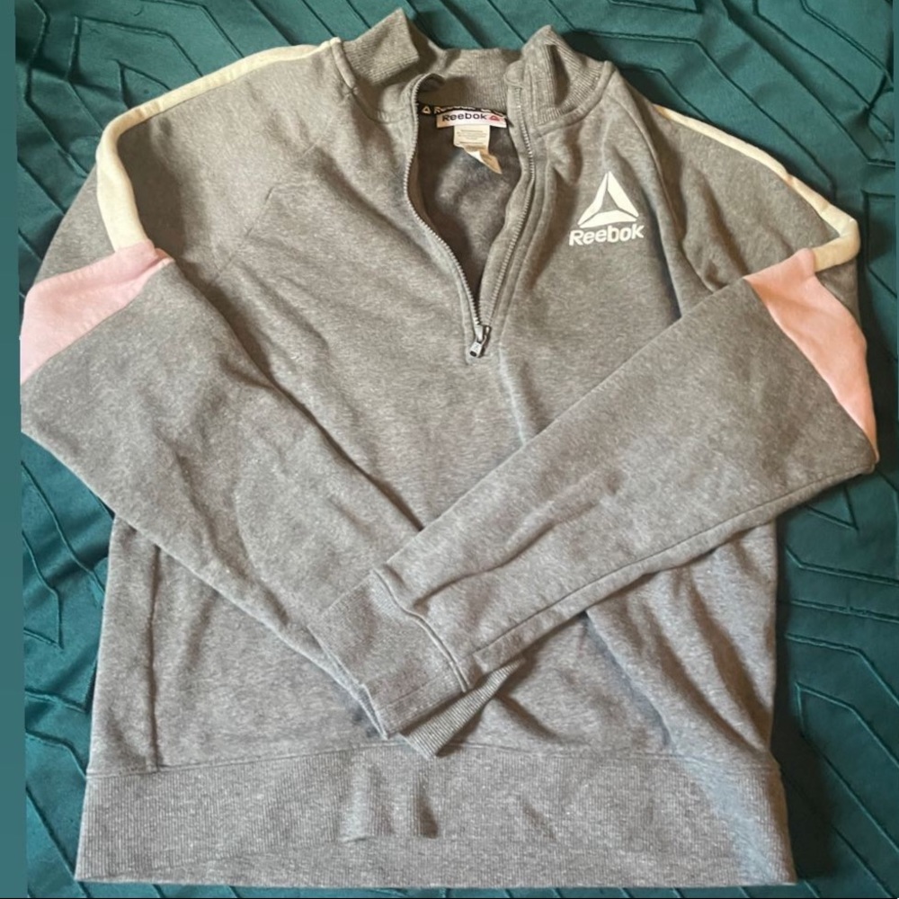 reebok half zip pull over